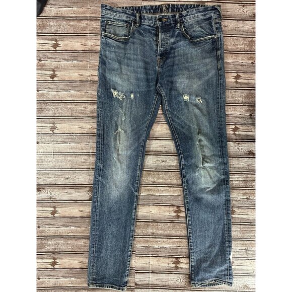 Prps selvegde demin E87 P82FS distressed Jeans size 34 color medium wash - Picture 1 of 7